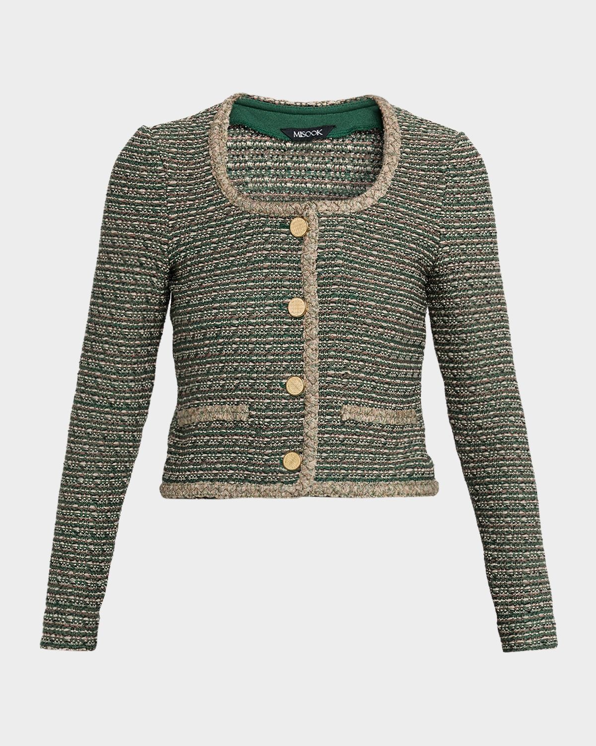 Braid-Trim Tweed Jacket