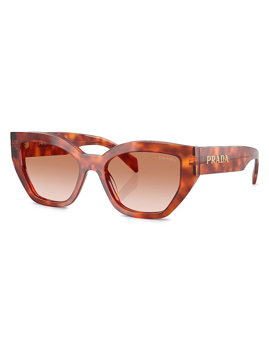 Women's 53MM Butterfly Sunglasses - Light Honey Havana
