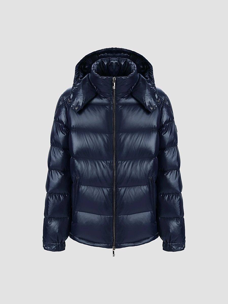 Gorski Men's Quilted Down Parka - Navy - Size XXL