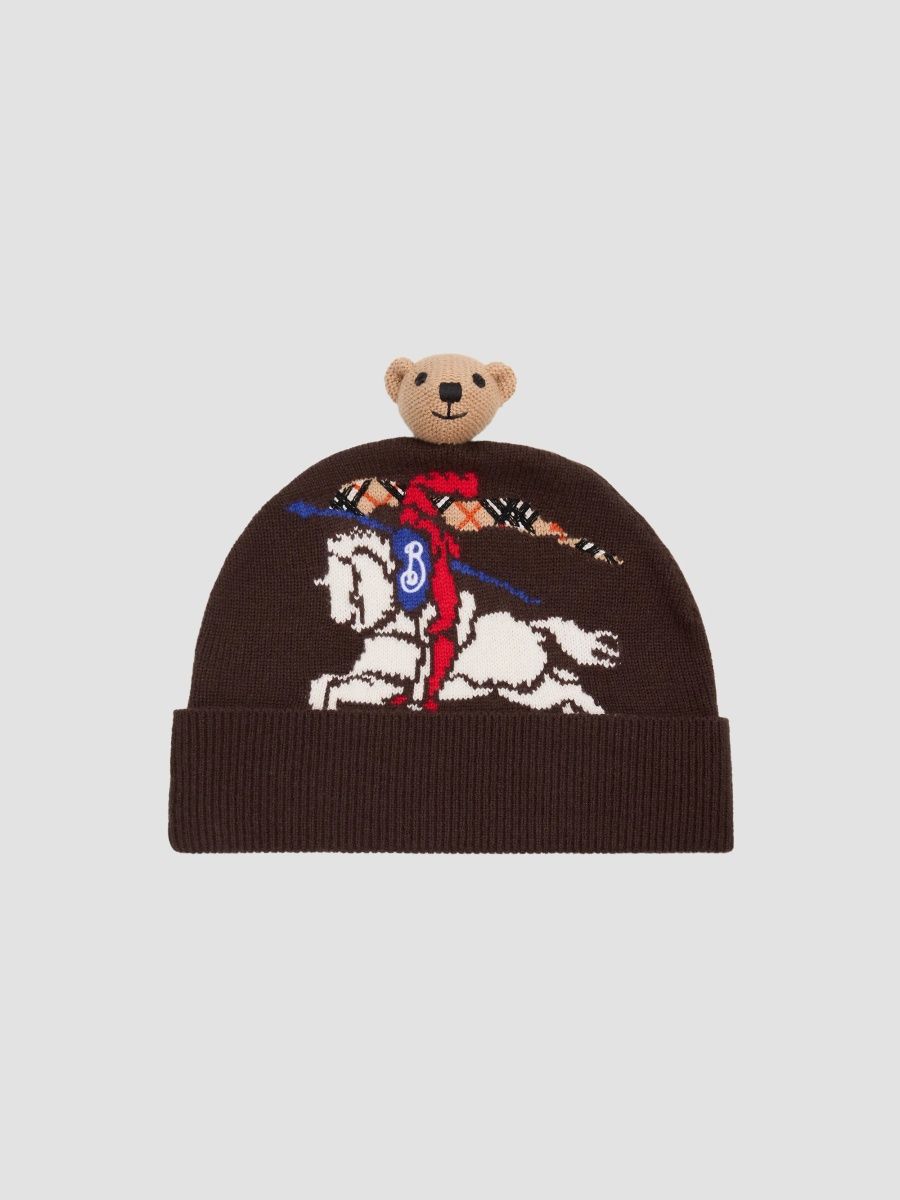 Burberry Boy's Little Boy's & Boy's Thomas Equestrian Knight Design Beanie - Ivory Pat - Size 12