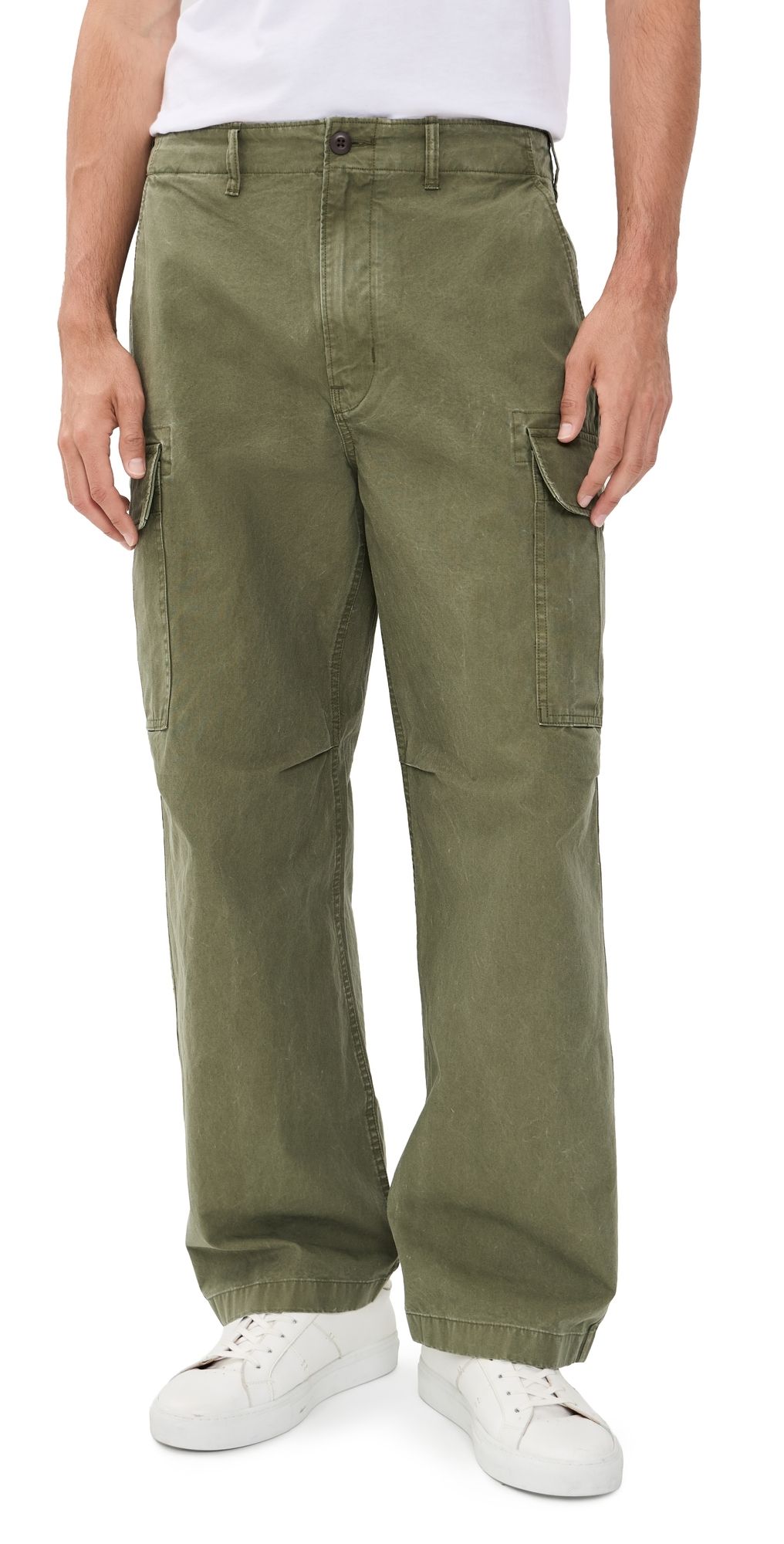 Madewell Loose Cargo Pants Olive Drab 34