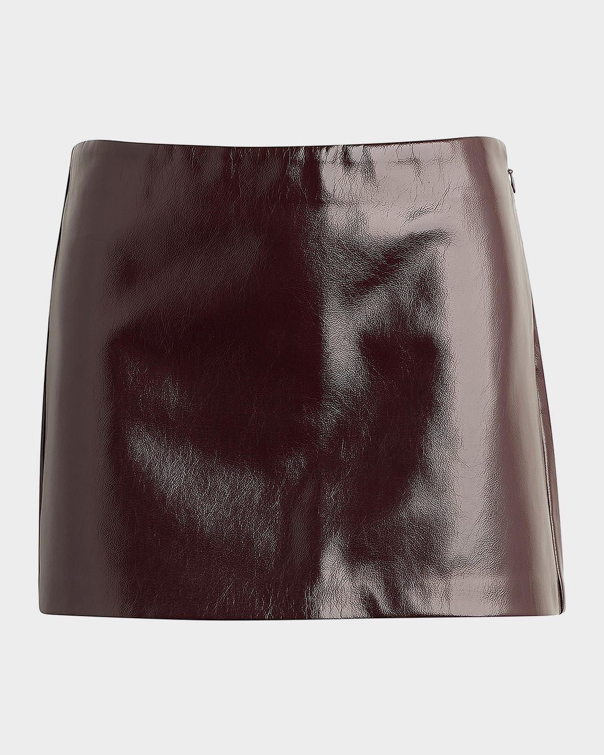 The Vegan Patent Leather Mini Skirt