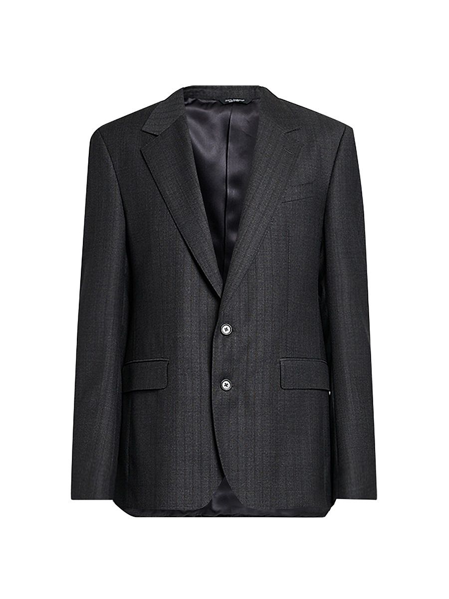 Men's Striped Virgin Wool Blazer - Rigato - Size 44