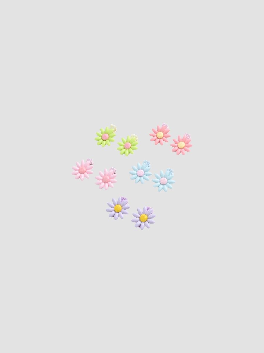 Mimi Tutu Girl's Girl's Daisy Hair Clip Set - Multicolored