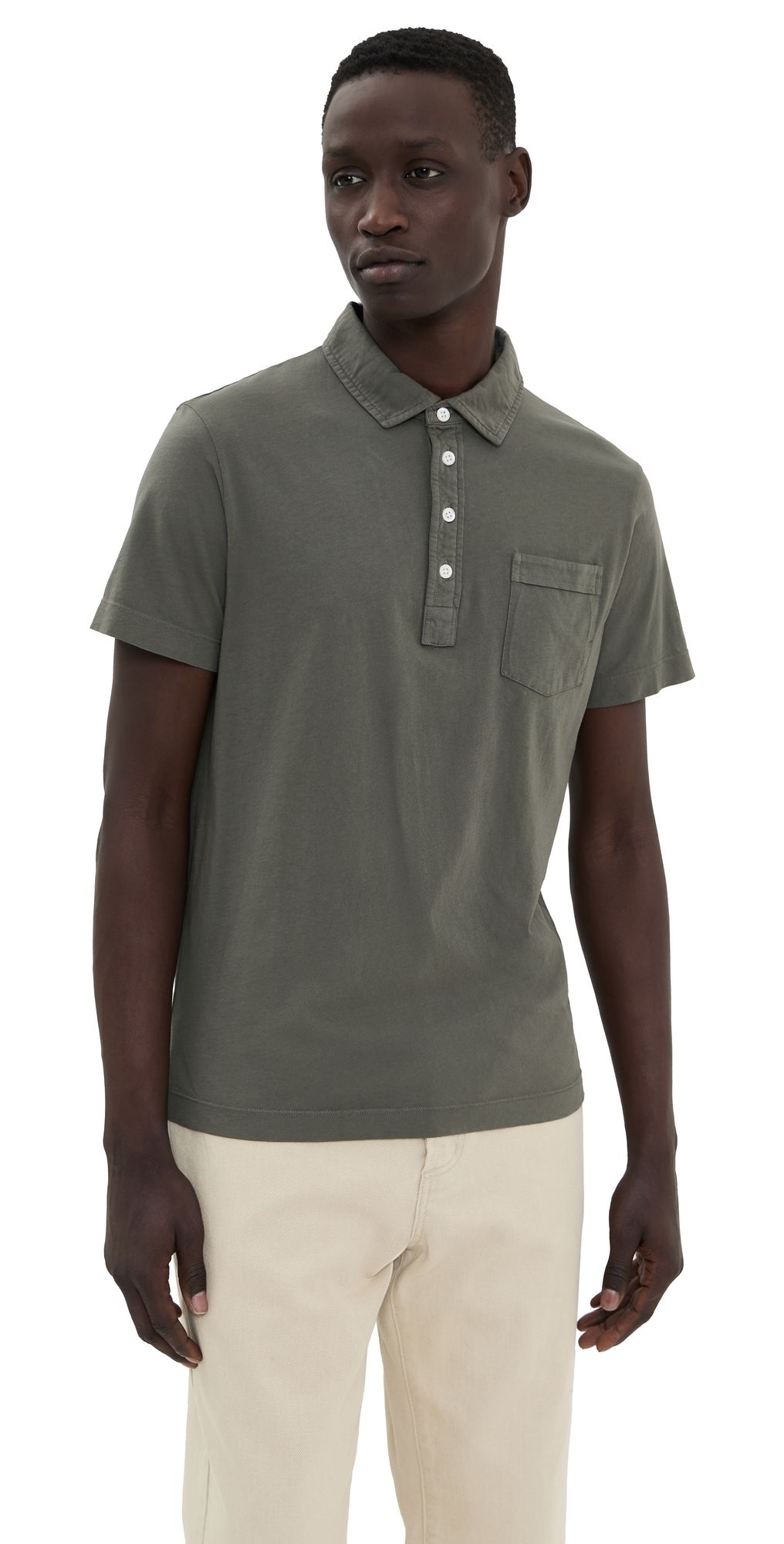 Billy Reid Pensacola Polo Washed Grey XL