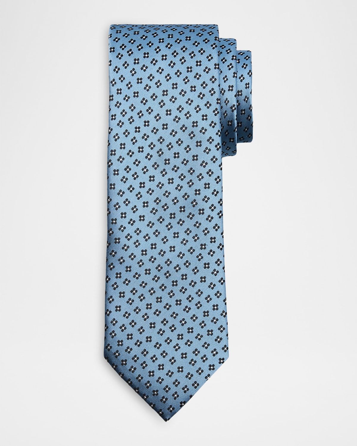 Men & apos;s Micro-Floral Woven Silk Tie