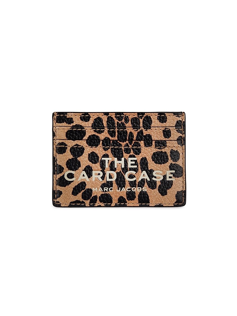 Women's The Cheetah Leather Card Case - Black Multi