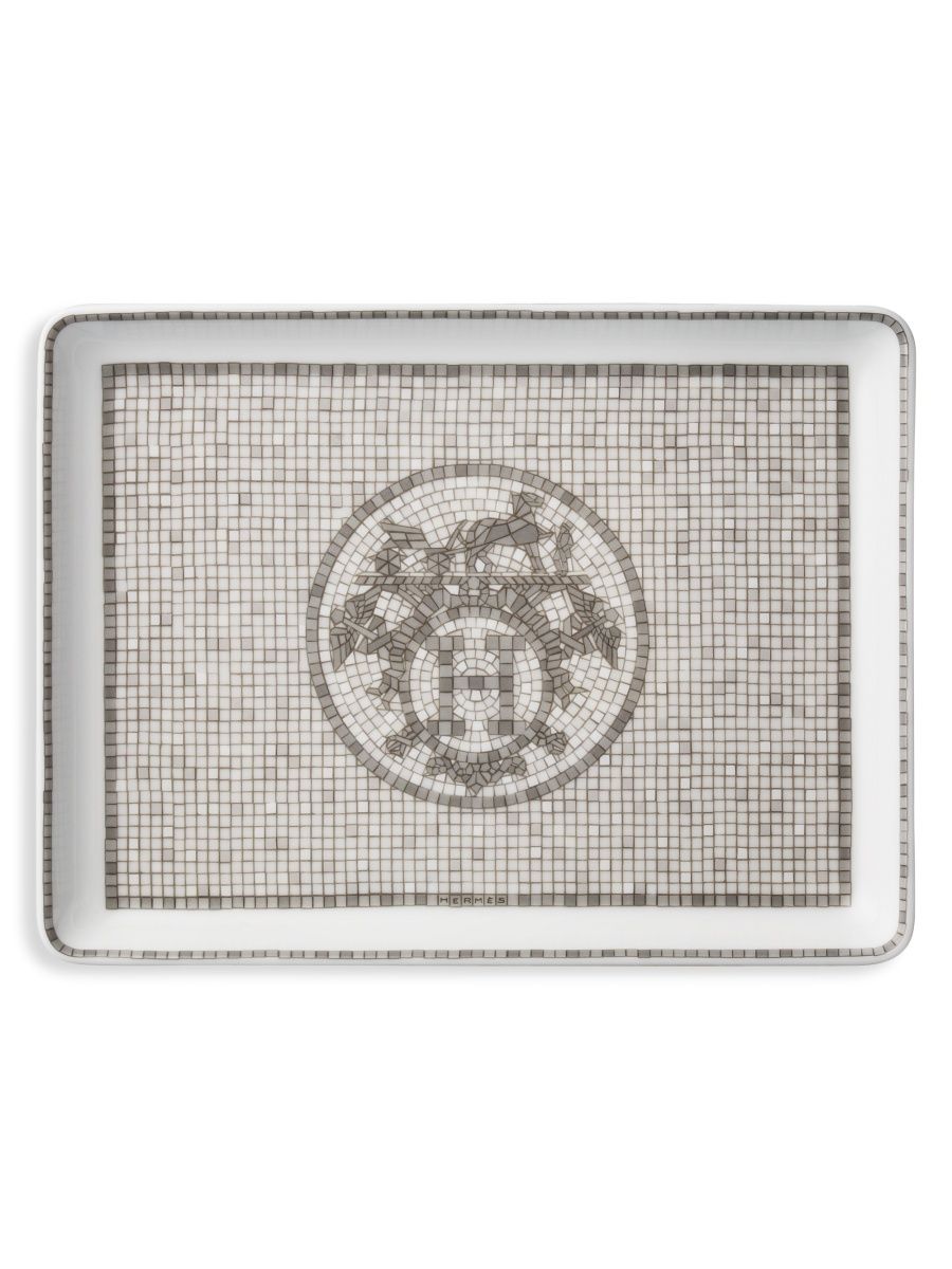 La Table Hermes Mosaïque Au 24 Platinum Sushi Plate