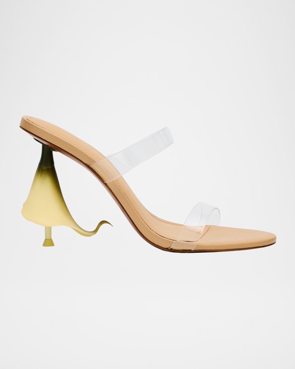 Calisto Transparent Dual-Band Calla Lily Heel Sandals