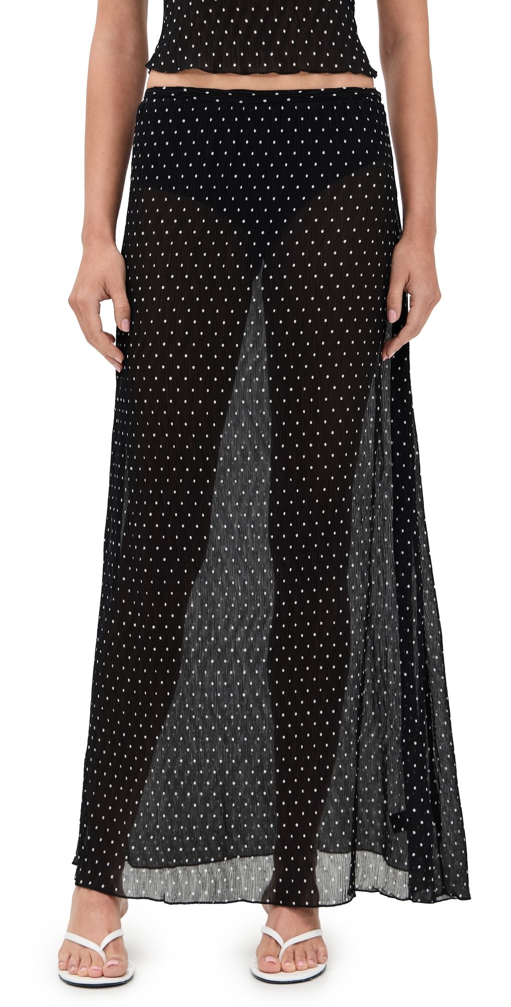 Lioness Ford Maxi Skirt Onyx Polka L