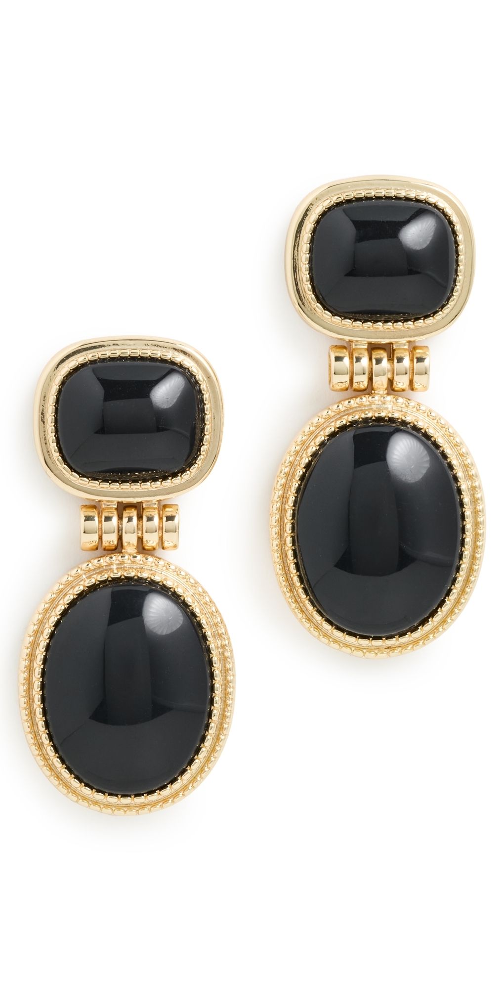Luv Aj The Midnight Mesa Drop Stud Earrings Gold One Size