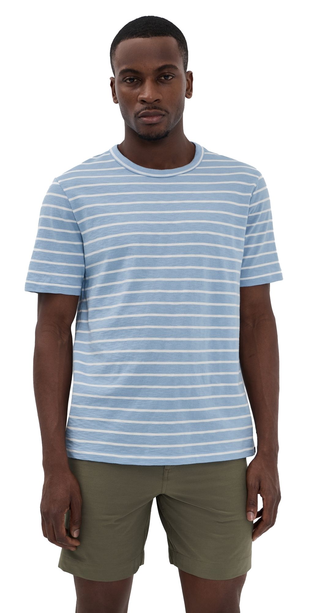 Faherty Sunwashed Tee Bermuda Sail Stripe XL