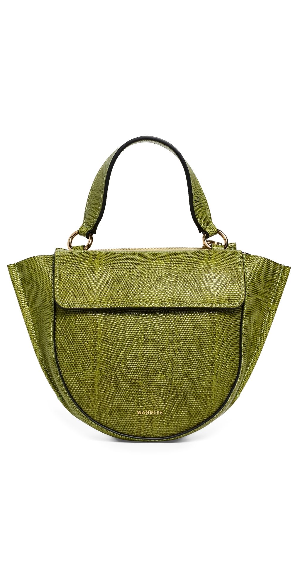 Wandler Hortensia Bag Piccola Lime Lizard One Size
