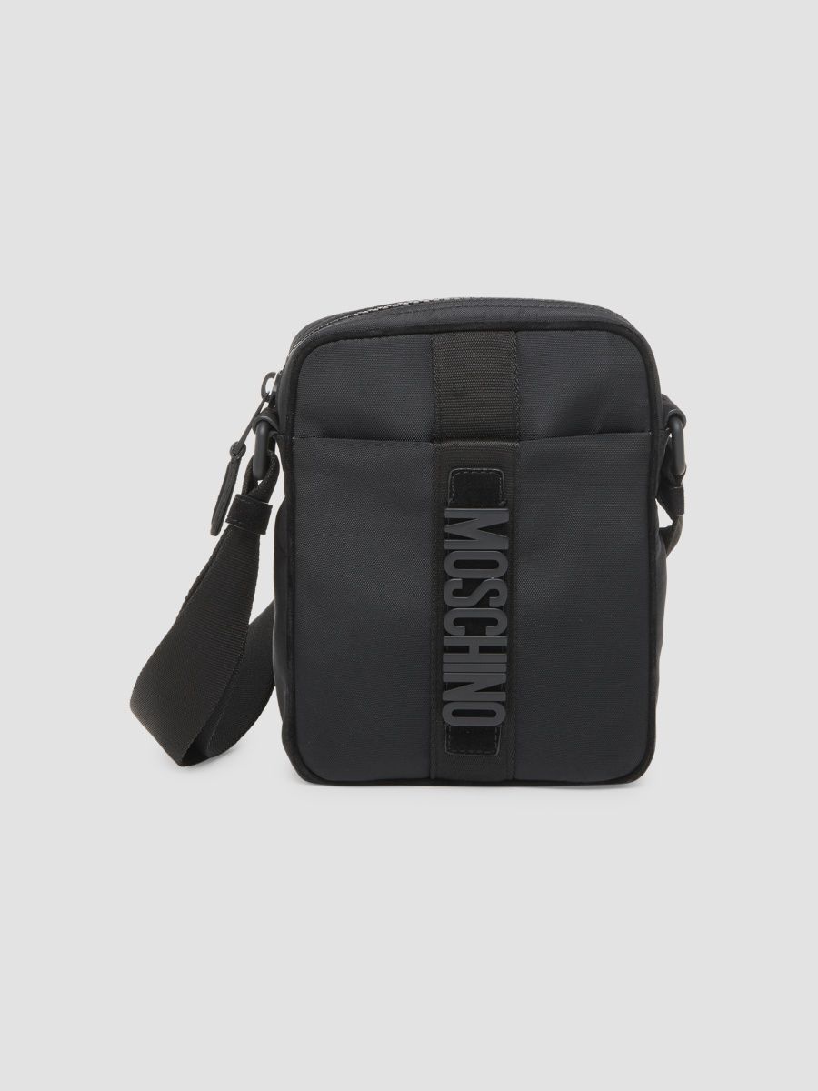 Moschino Men's Logo Shoulder Bag - Black