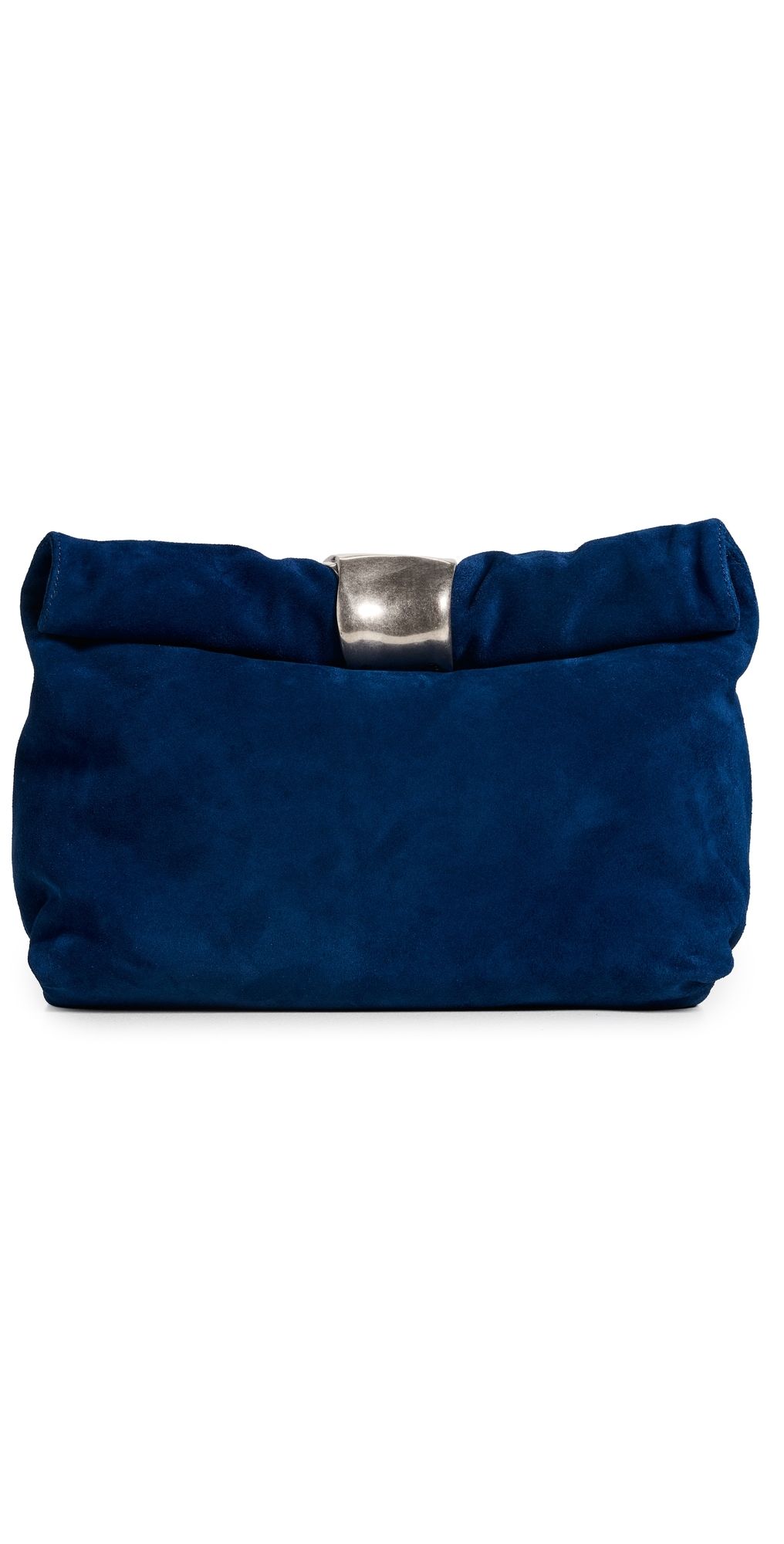 STAUD Suede Cuff Clutch Cobalt One Size