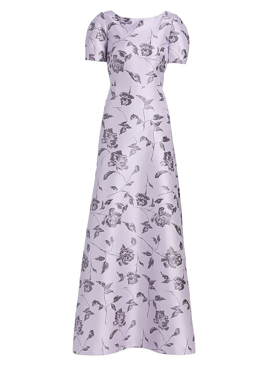 Women's Joyce Floral Jacquard Gown - Light Violet - Size 16
