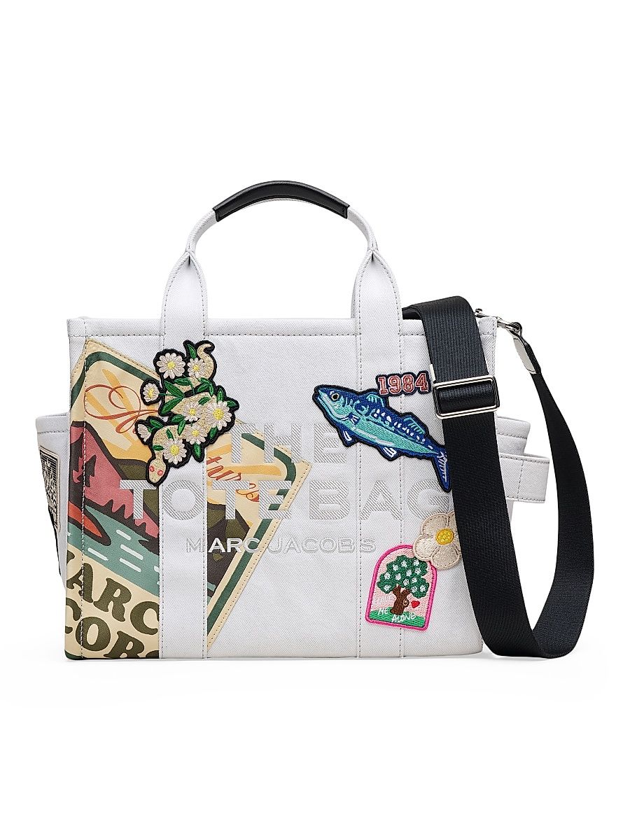 Women's The Camp Patchwork Denim Medium Tote Bag - Light Wash