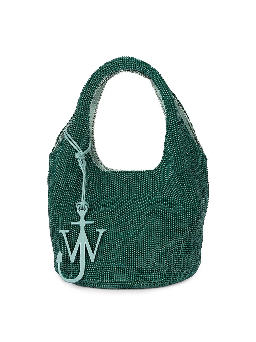 Women's Mini Beaded Shopper Tote Bag - Green
