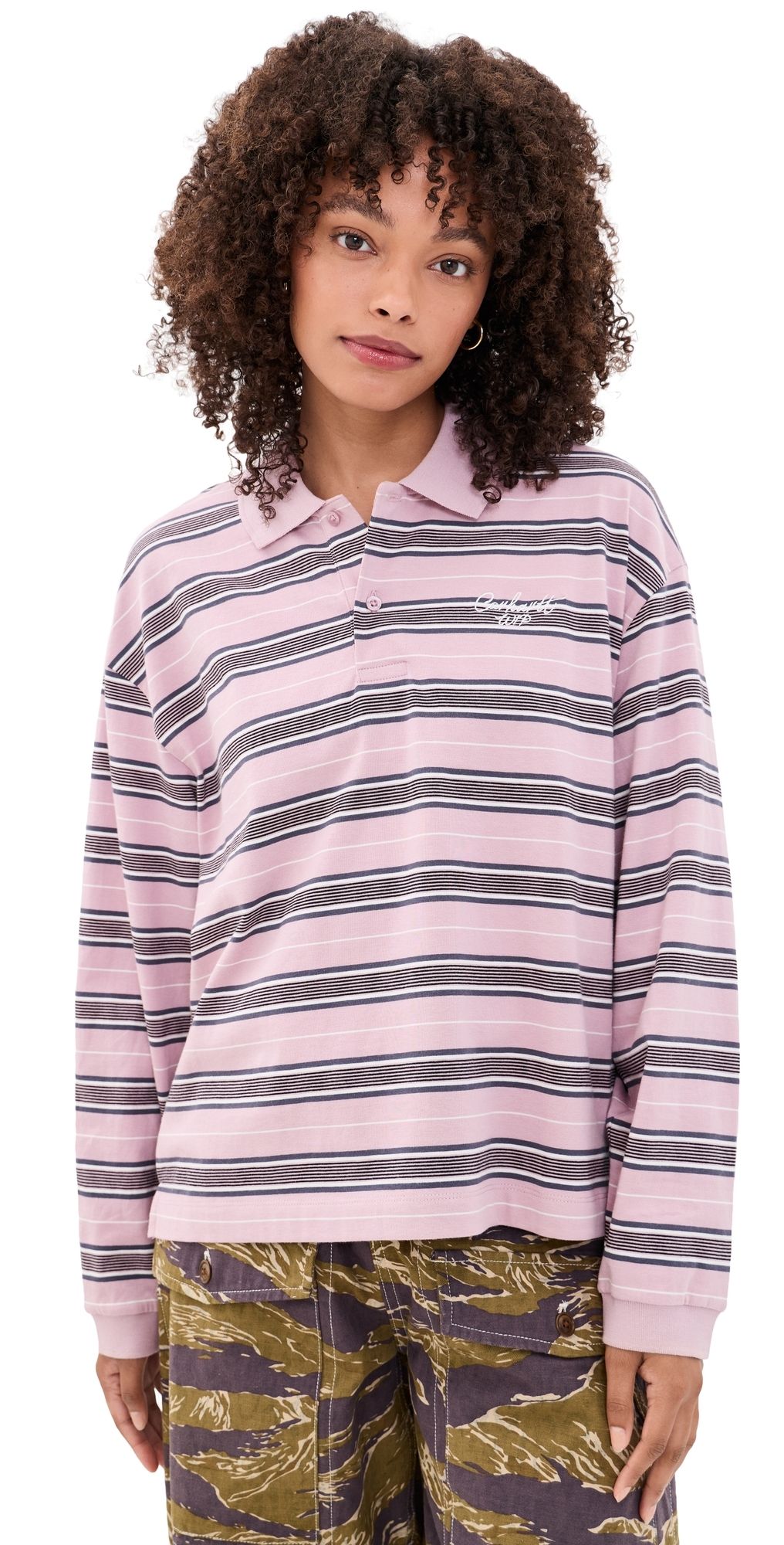 Carhartt WIP Bronson Polo Top Bronson Stripe/Hortensia L