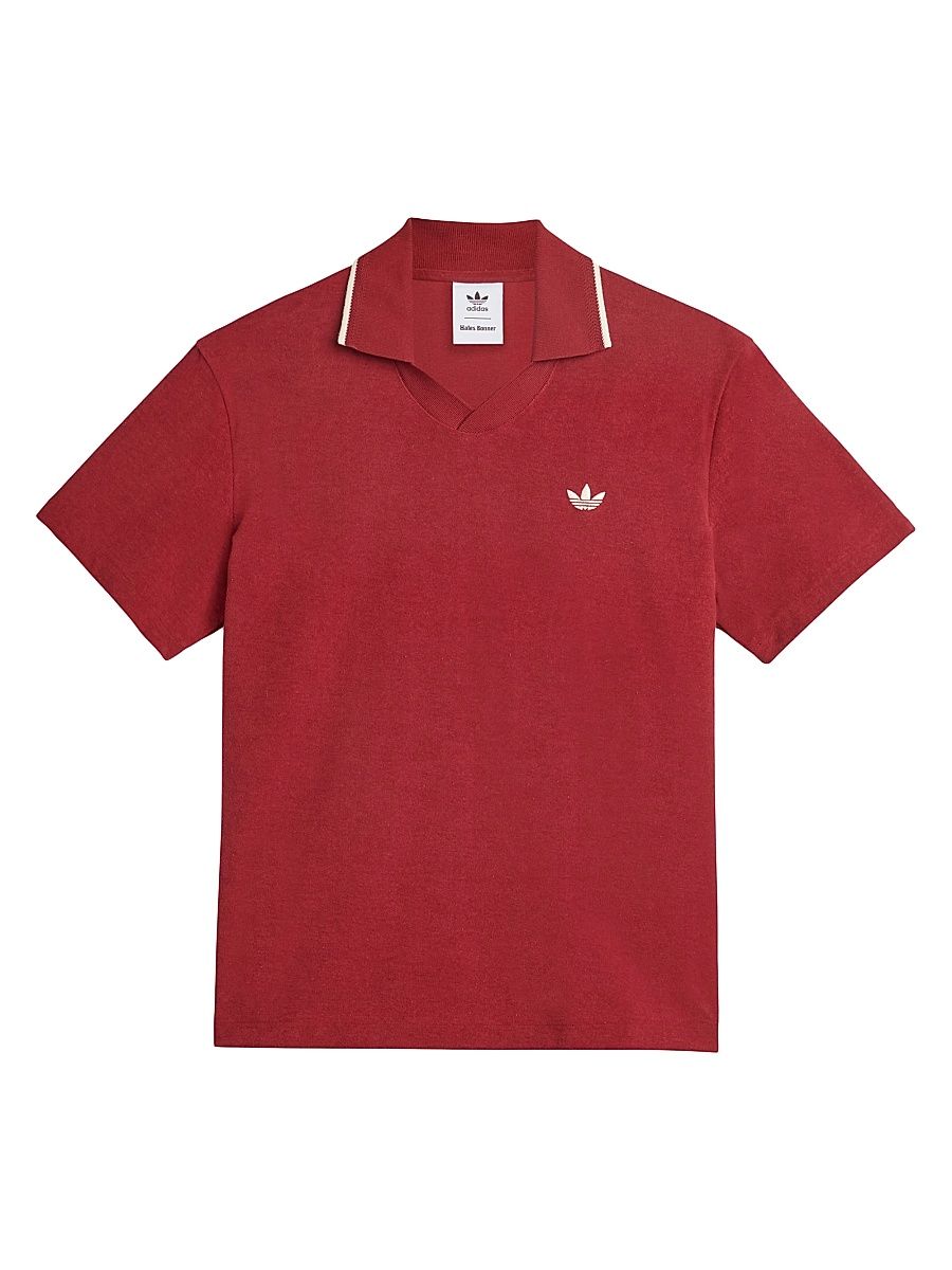 Men's adidas x Wales Bonner Terry Polo - Collegiate Burgundy - Size XXL