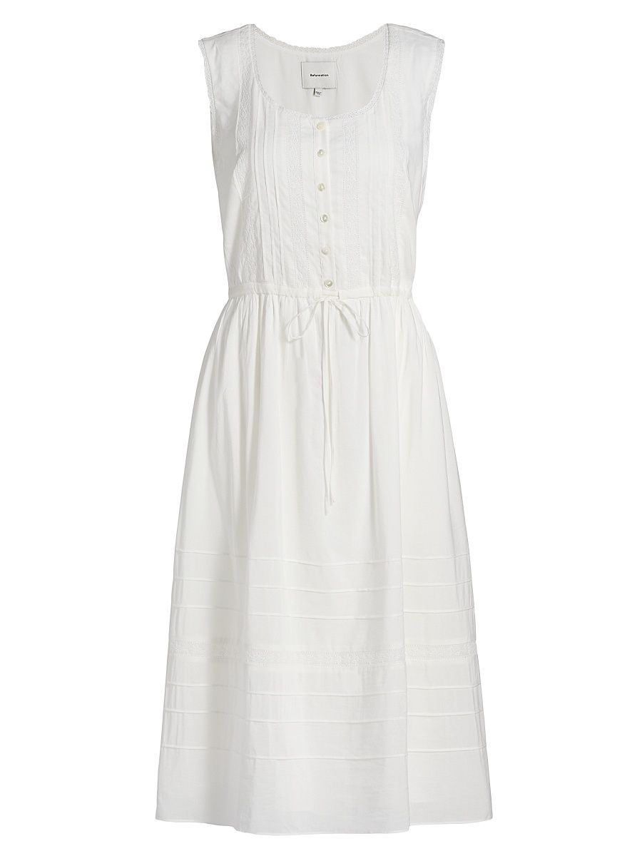 Women's Lonnie Sleeveless Midi-Dress - Cream - Size 12