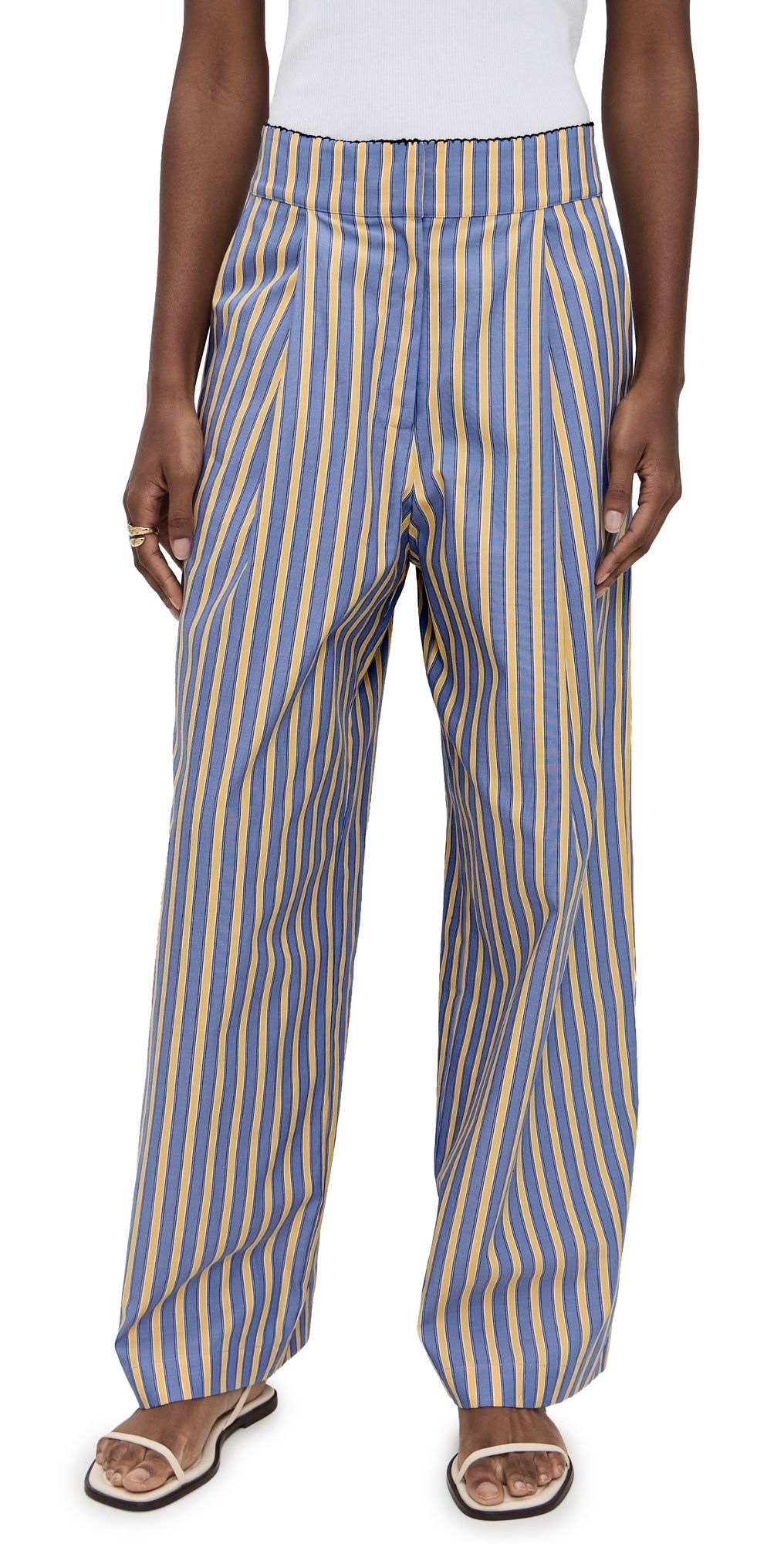 De Loreta Panca Pants Blue Stripes M