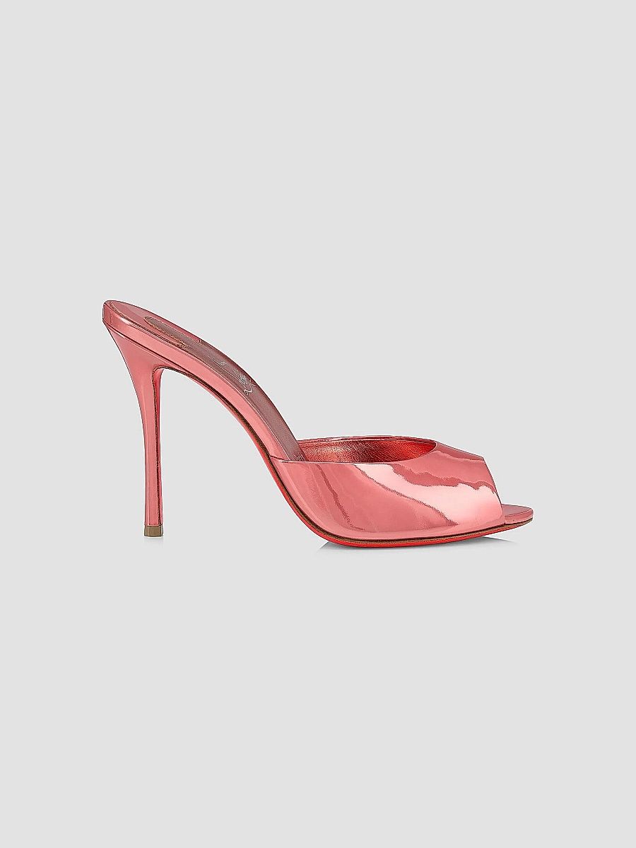 Christian Louboutin Women's Me Dolly 100MM Mule Sandals - Leche - Size 7