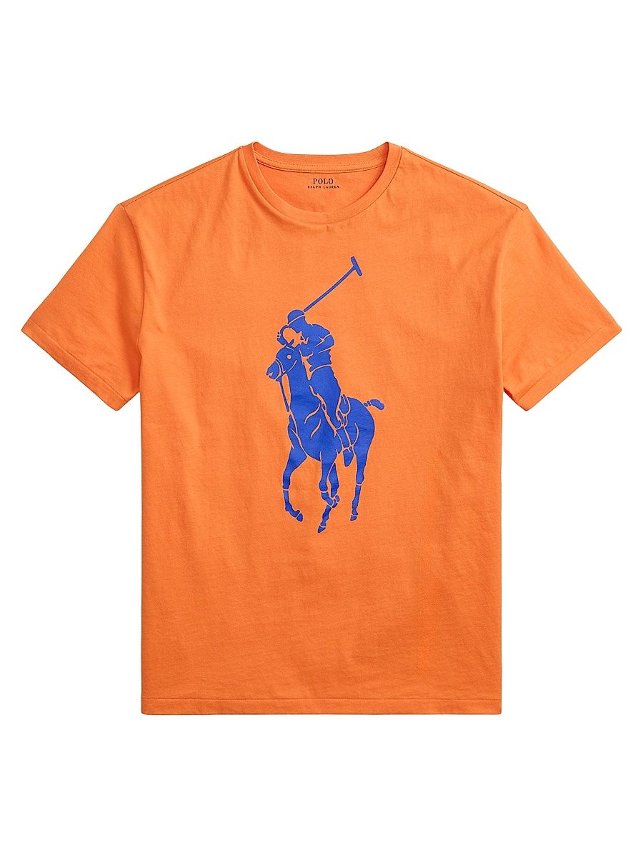 Men's Logo Cotton Crewneck T-Shirt - Kona Orange - Size Large