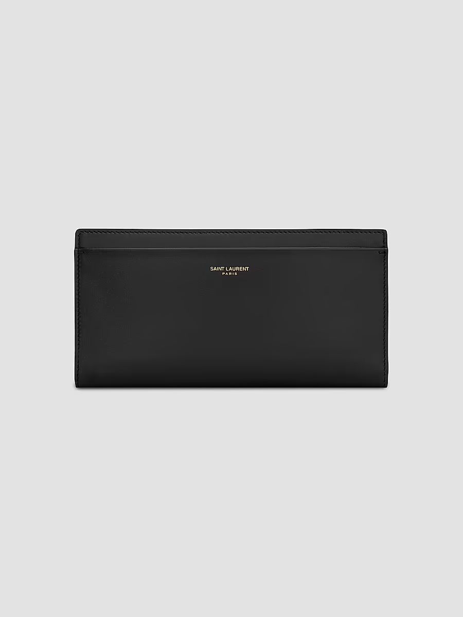 Saint Laurent Men's Zip Wallet in Smooth Leather - Black