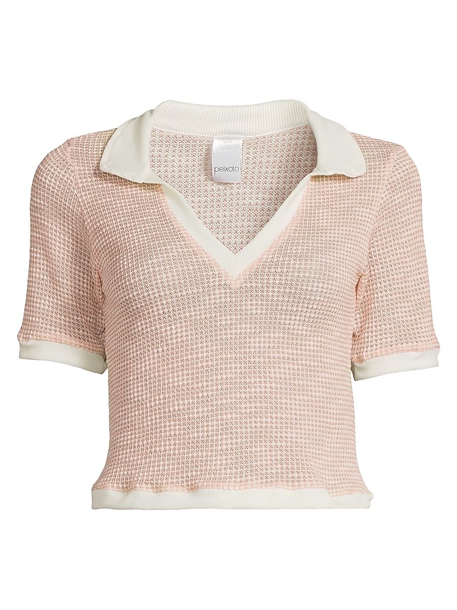 Women's Mila Knitted Short-Sleeve Top - Chateau Blush - Size Medium