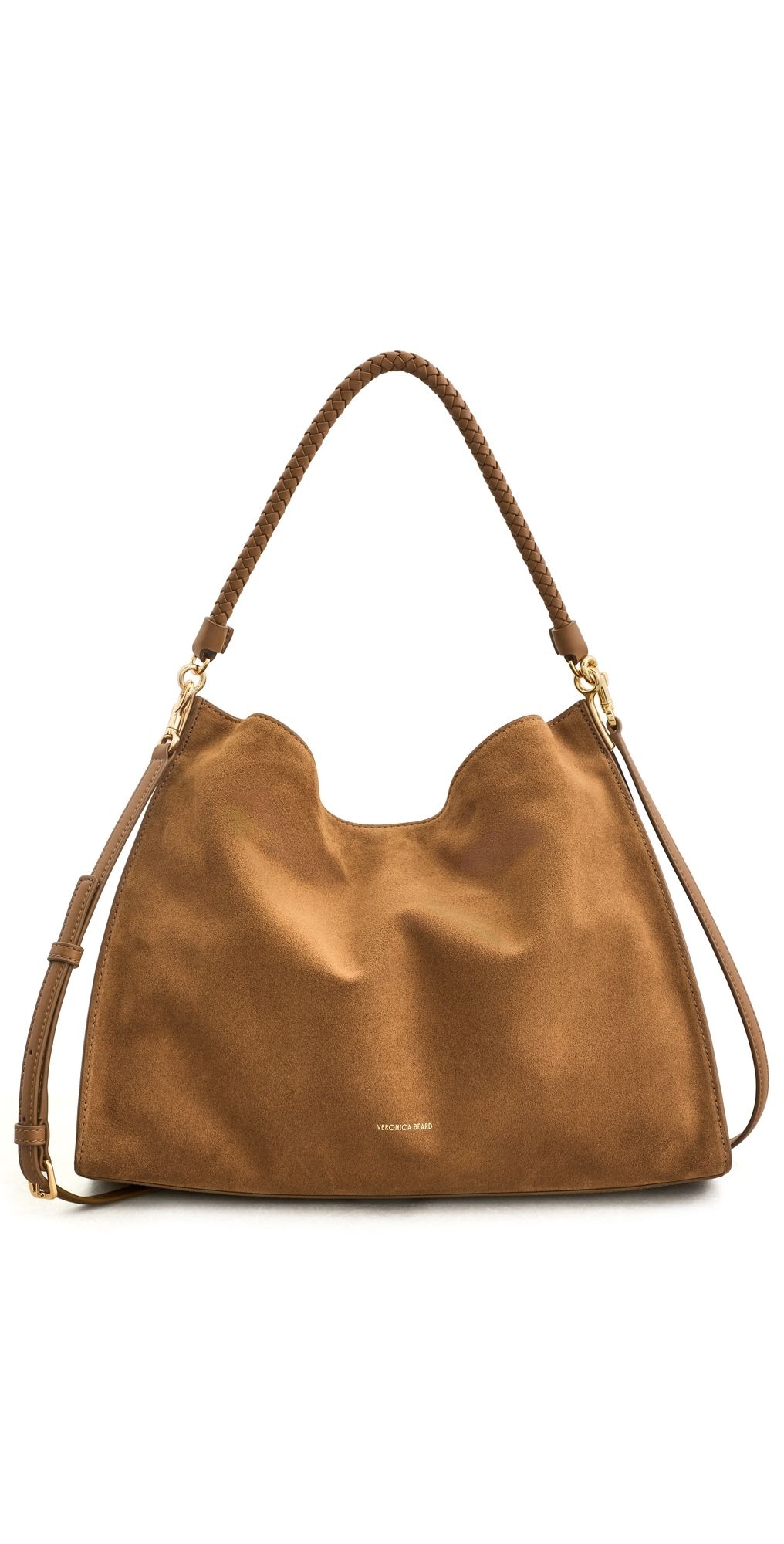 Veronica Beard Suede Vida Hobo Bag Acorn One Size