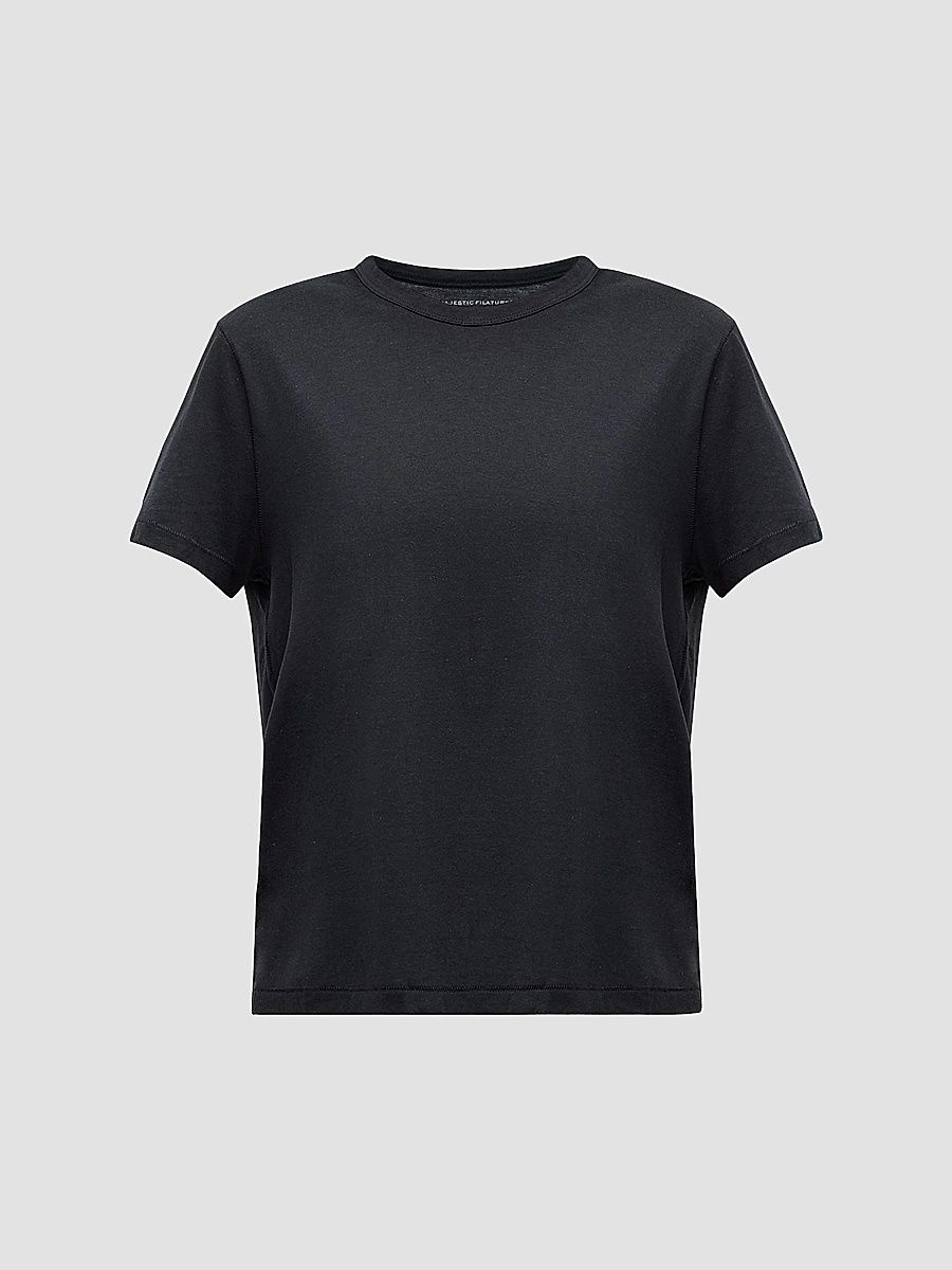 Majestic Filatures Women's Crewneck T-Shirt - Black - Size Large
