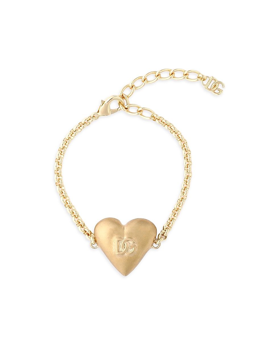Women's Goldtone Monogram Heart Bracelet - Gold
