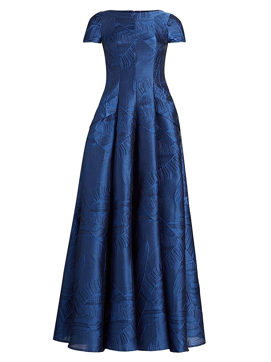 Women's Jacquard A-Line Gown - Cornflower - Size 12