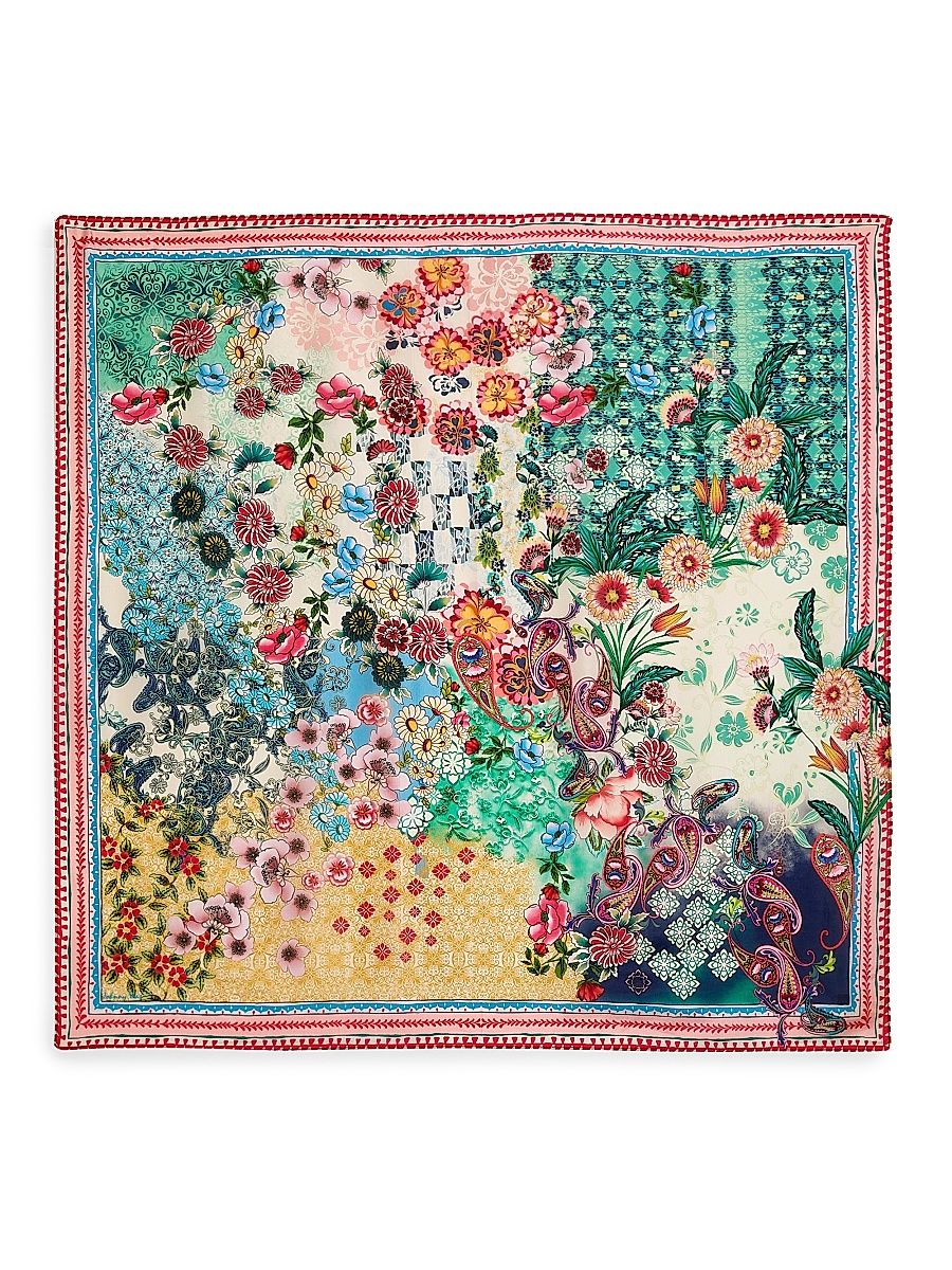 Women's Patchwork Silk Scarf - Carlina Scarf