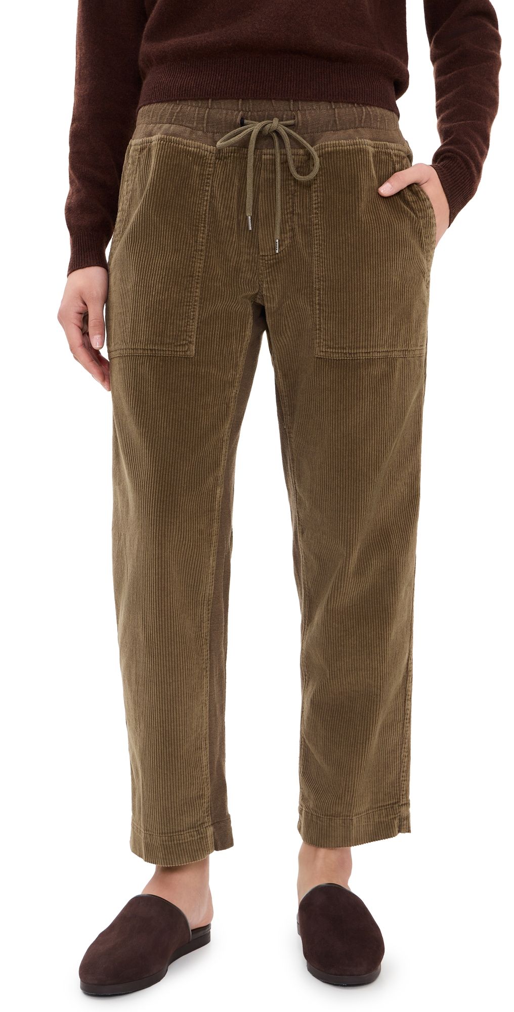 James Perse Mix Media Corduroy Pants Earth P 4