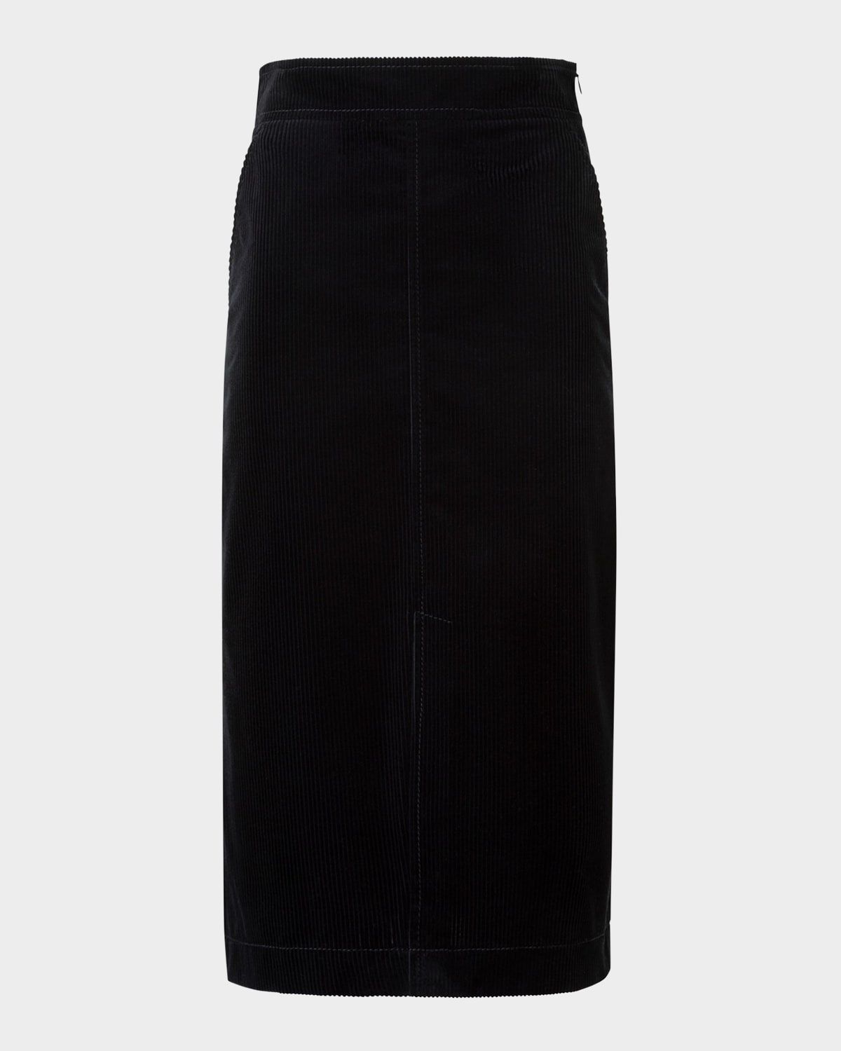 Cotton Corduroy Midi Skirt