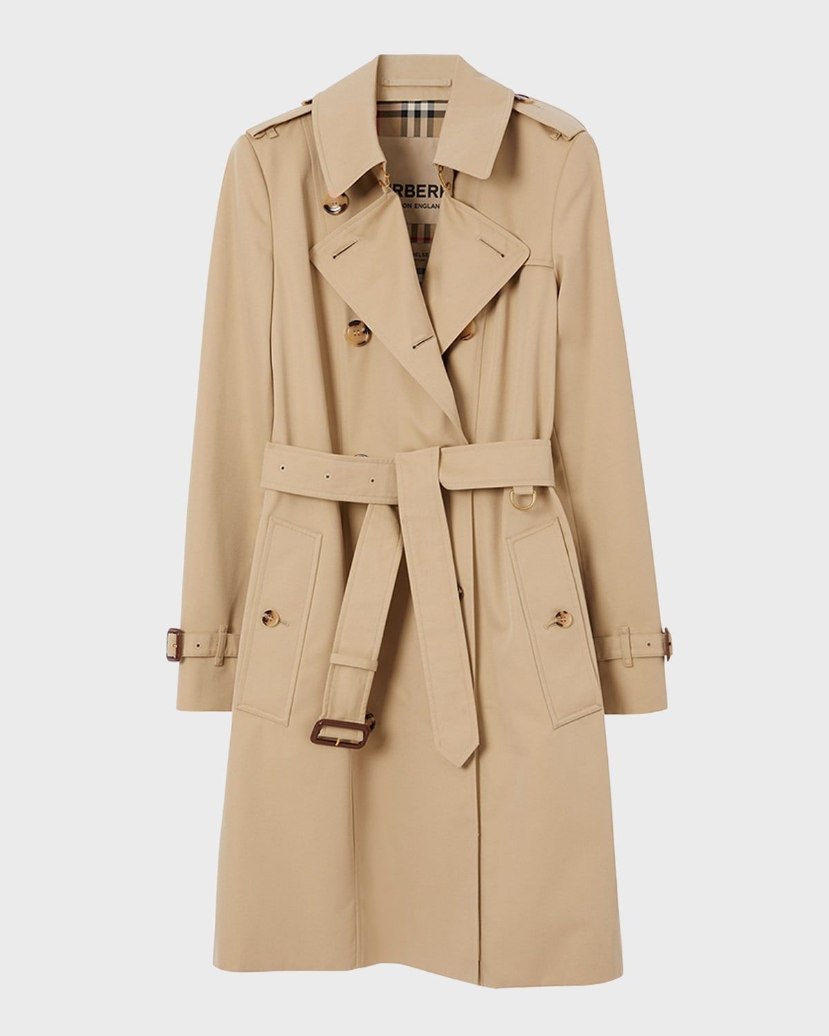 Chelsea Belted Double-Breasted Trench Coat
