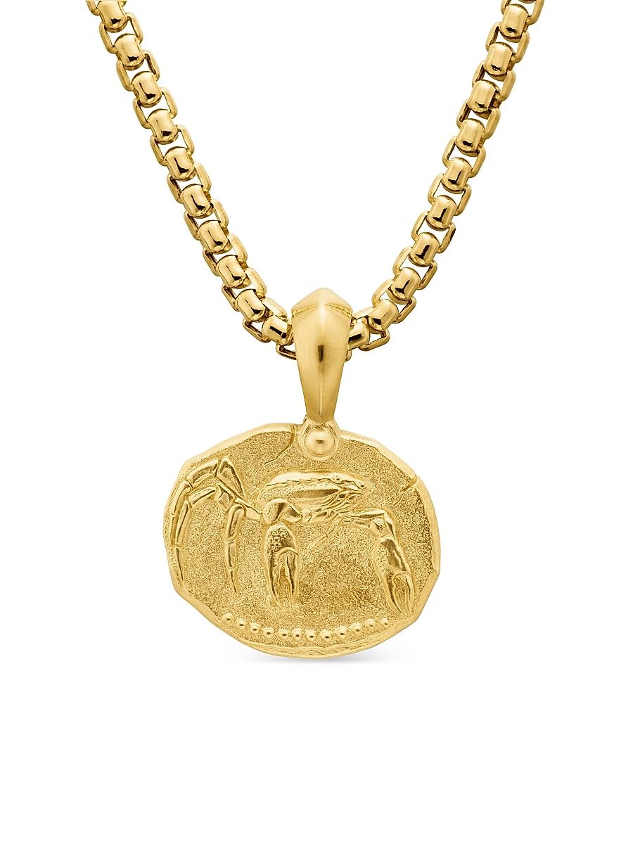 Men's Cancer Amulet in 18K Yellow Gold - Gold
