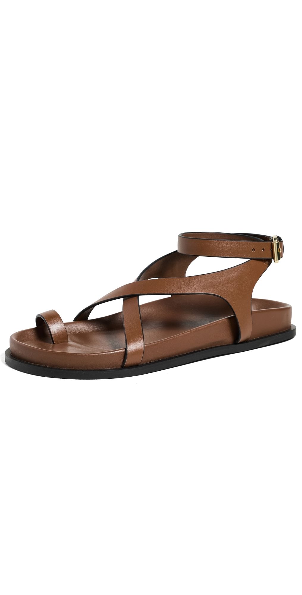 A. EMERY Jalen Slim Sandals Cognac 39