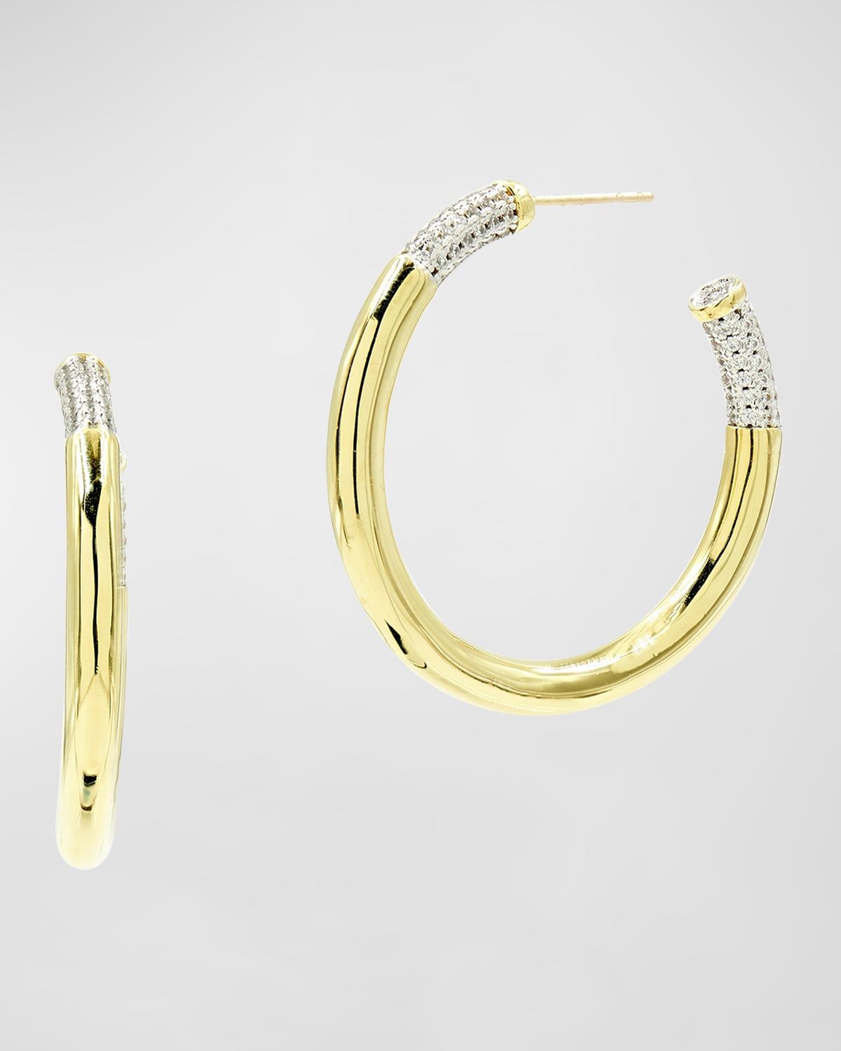 Radiance Chunky C-Hoop Earrings, Yellow Gold