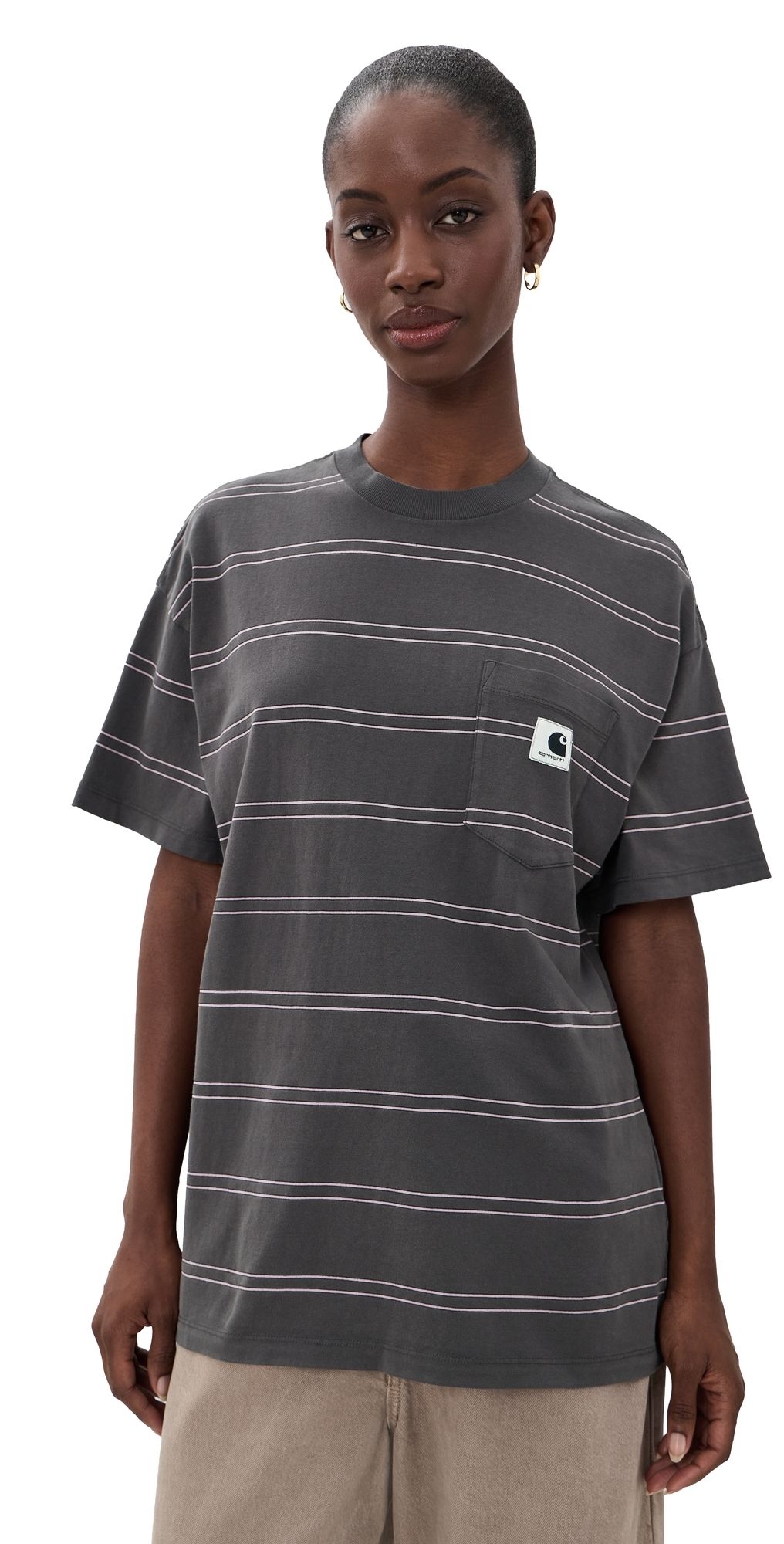 Carhartt WIP Short Sleeve Bert Pocket T-Shirt Bert Stripe/Graphite M