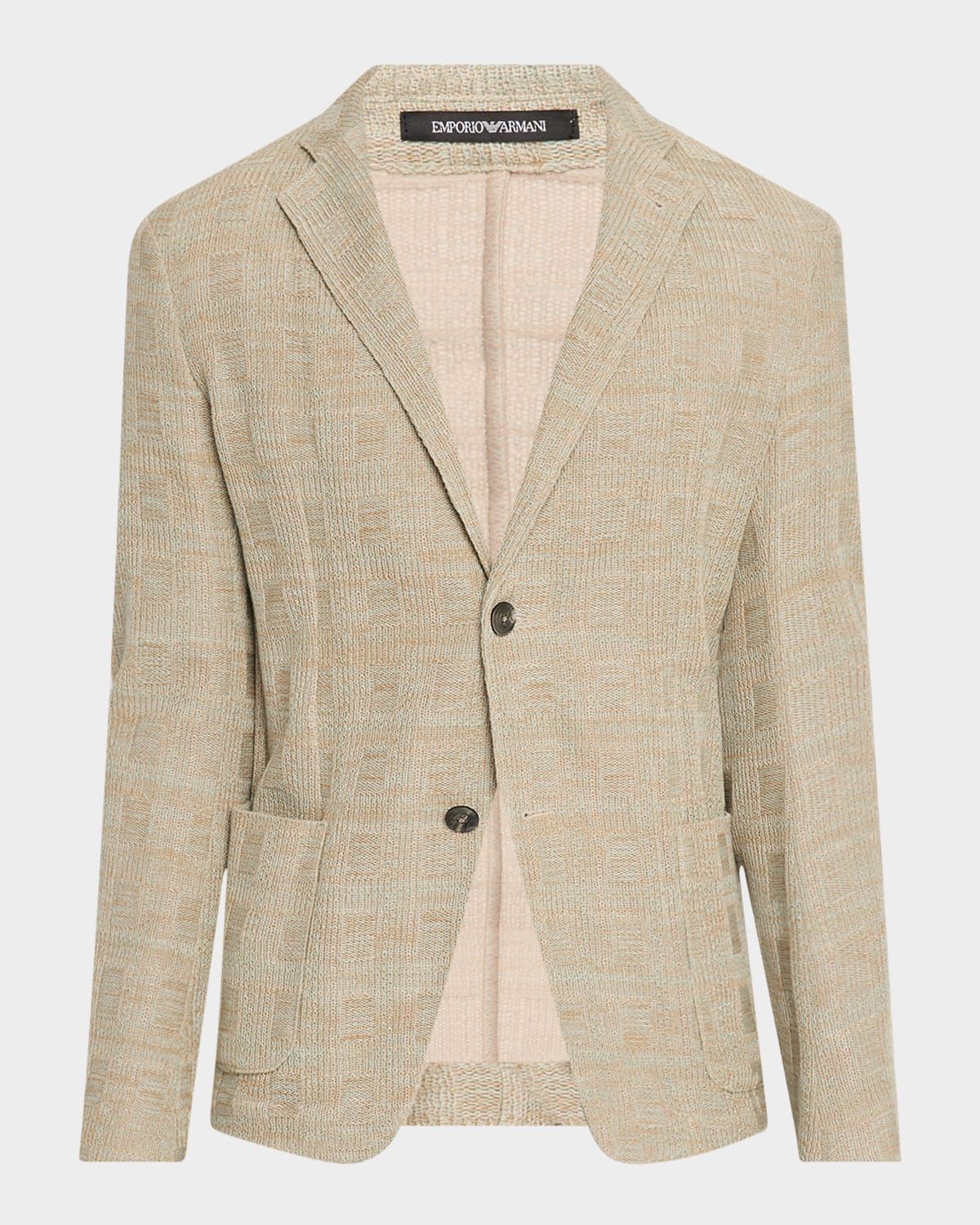 Men & apos;s Cotton Knit Textured Sport Coat