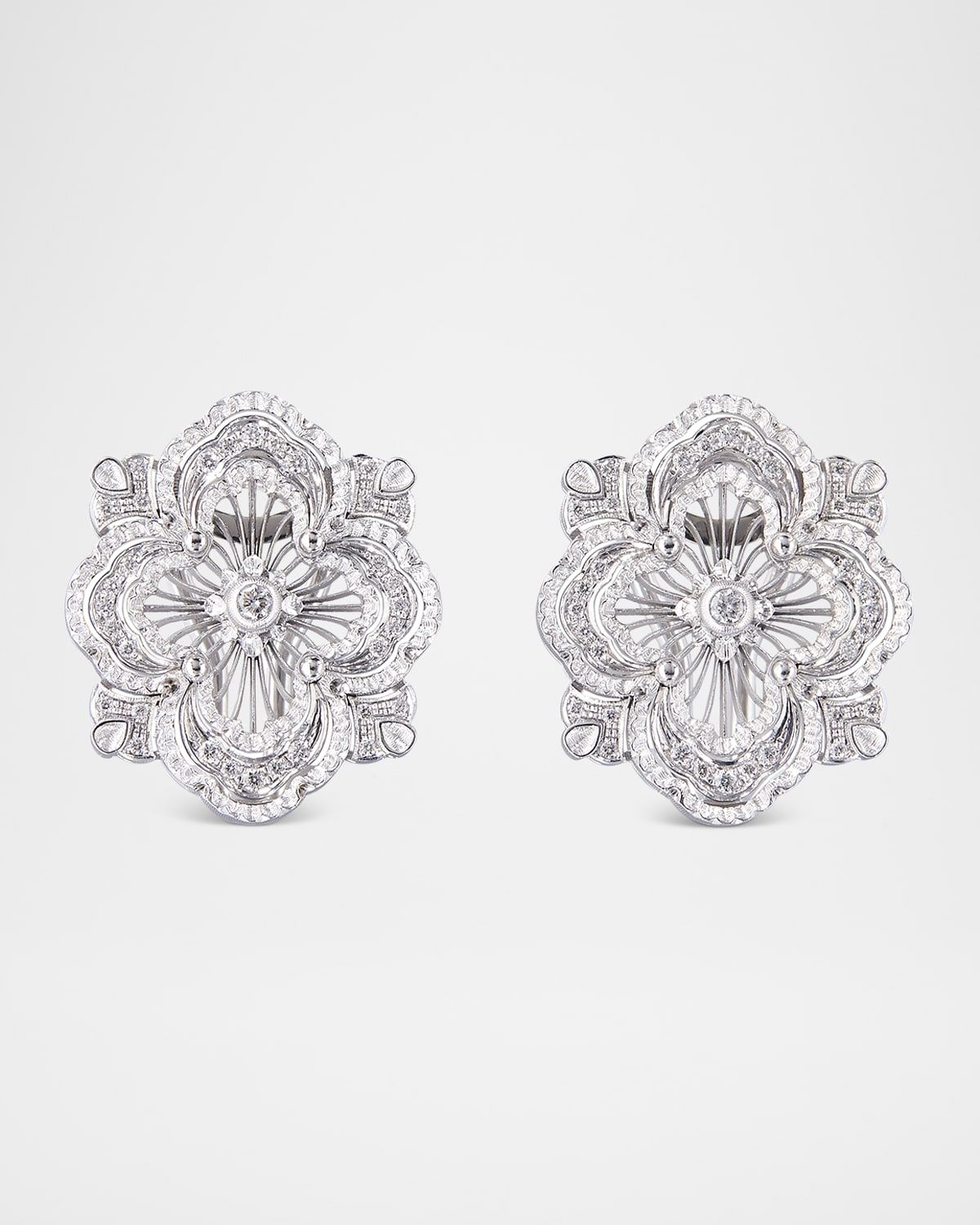 18K White Gold Opera Premium Earrings with Diamonds