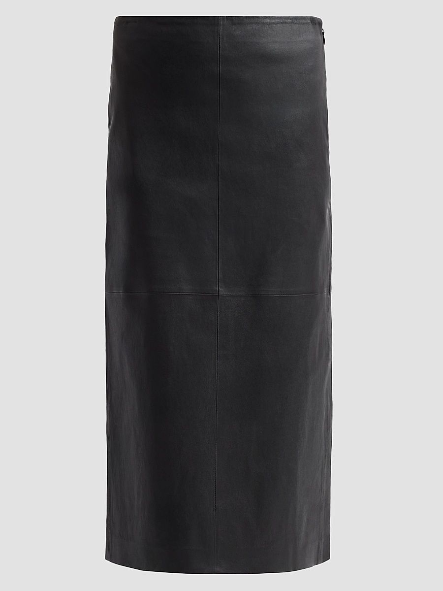 Women's Raven Leather Pencil Skirt - Black - Size 2