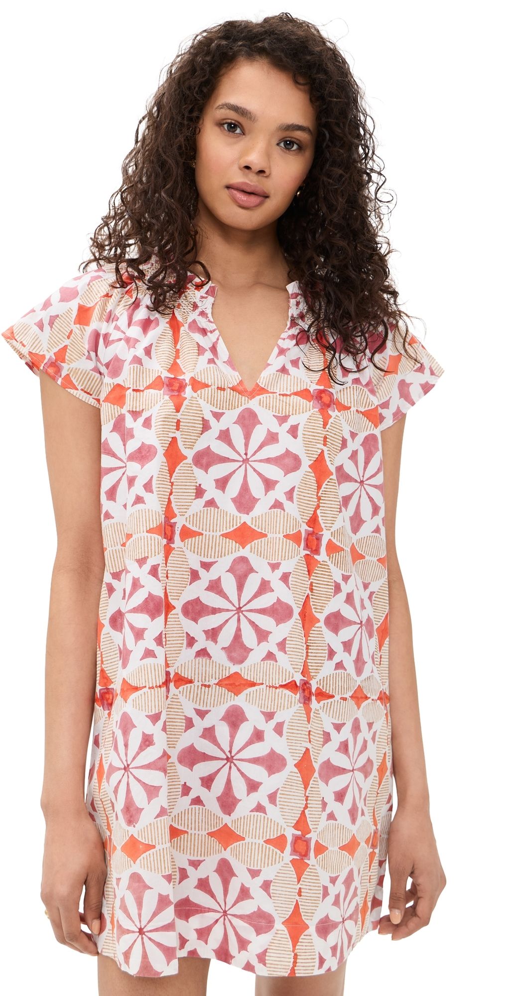 Marea Cecelia Shortie Dress Pink Cafe Tile M