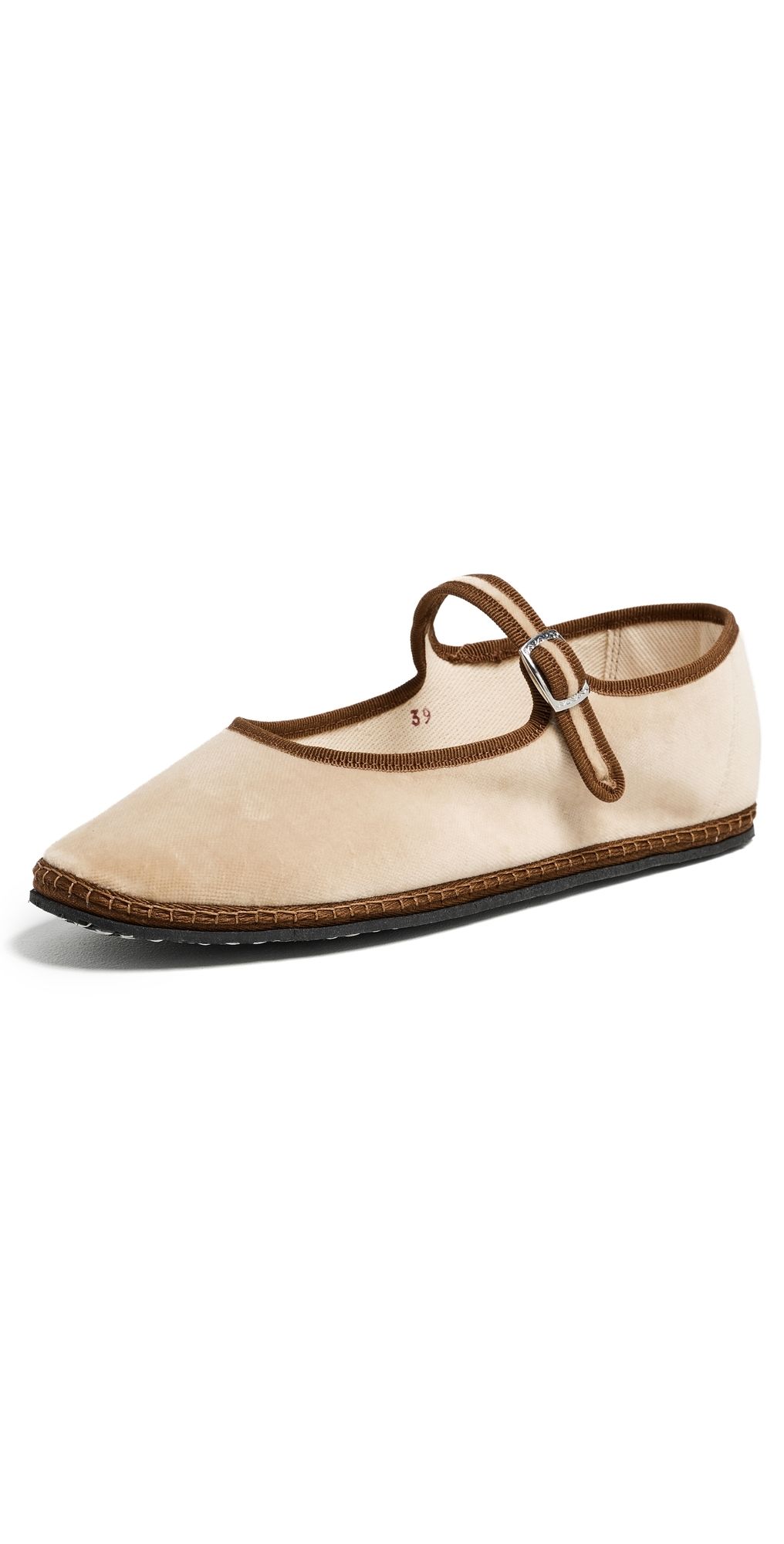 ViBi VENEZiA Velvet Mary Jane Flats Goldoni 37