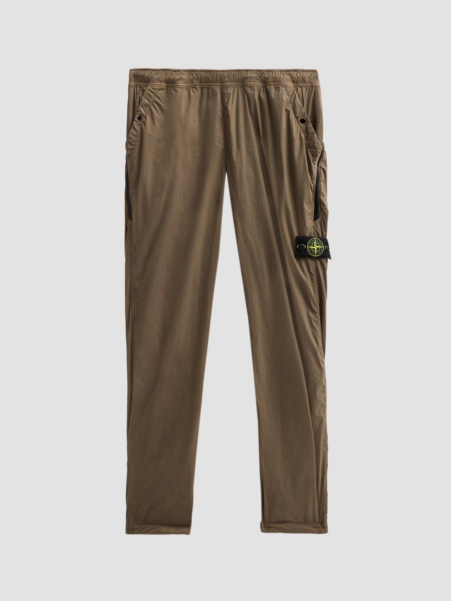 Stone Island Men's Stretch-Nylon Tapered Pants - Military Green - Size 38