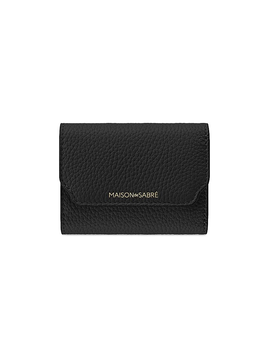 Women's Leather Trifold Wallet - Rouge Noir