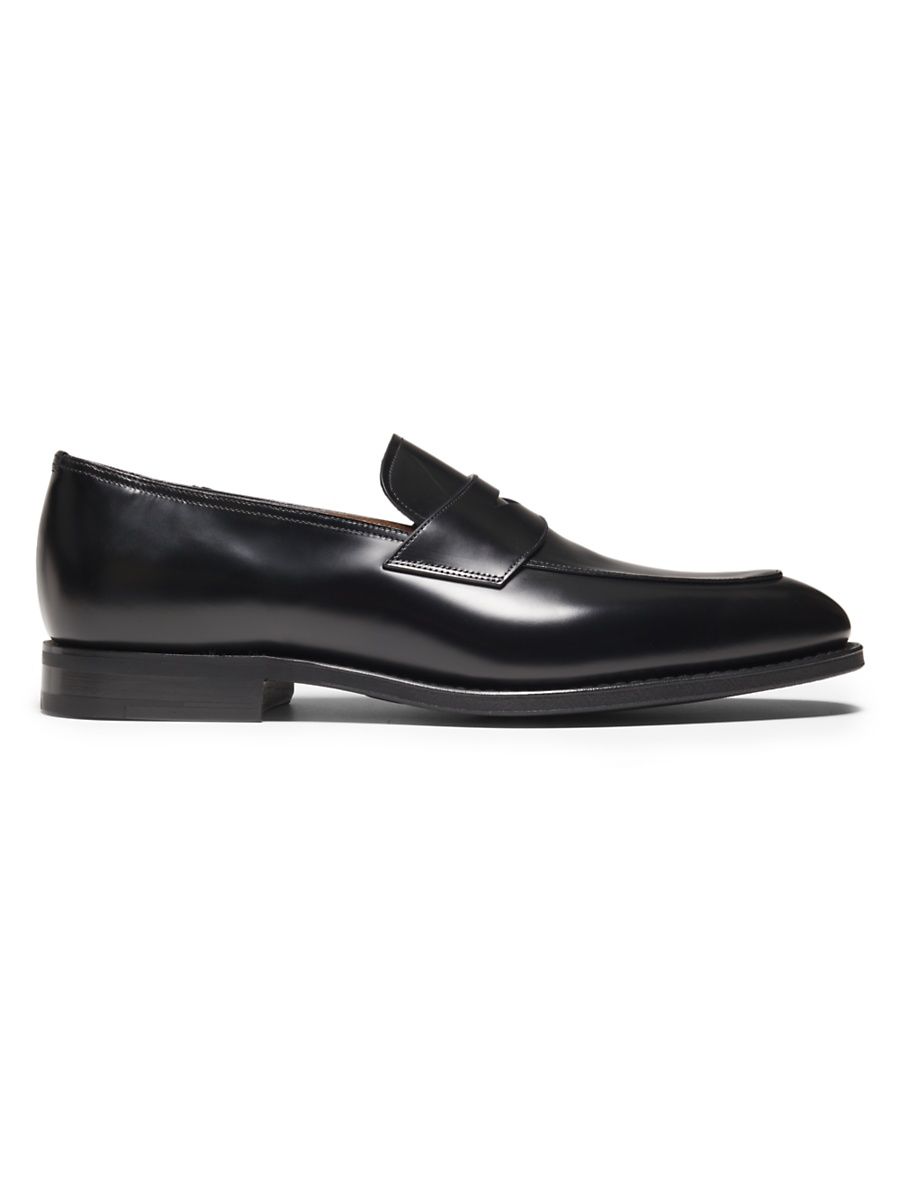 Men's Hertford Leather Loafers - Black - Size 12